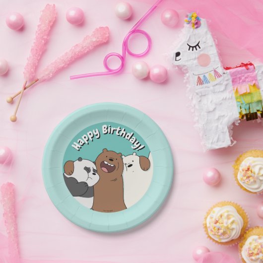 Wir Bare Bears Group Hug Pappteller (Party)
