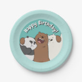 Wir Bare Bears Group Hug Pappteller (Vorderseite)