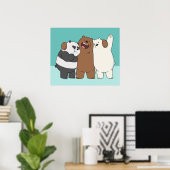 Wir Bare Bears Group Hug Poster (Heimbüro)