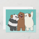 Wir Bare Bears Group Hug Postkarte (Vorne/Hinten)