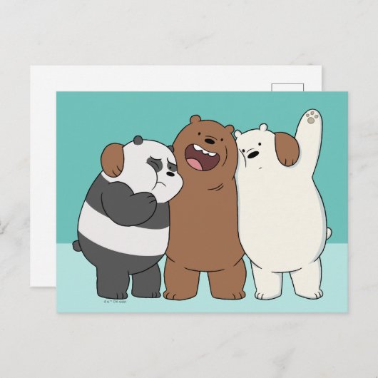 Wir Bare Bears Group Hug Postkarte (Vorne/Hinten)