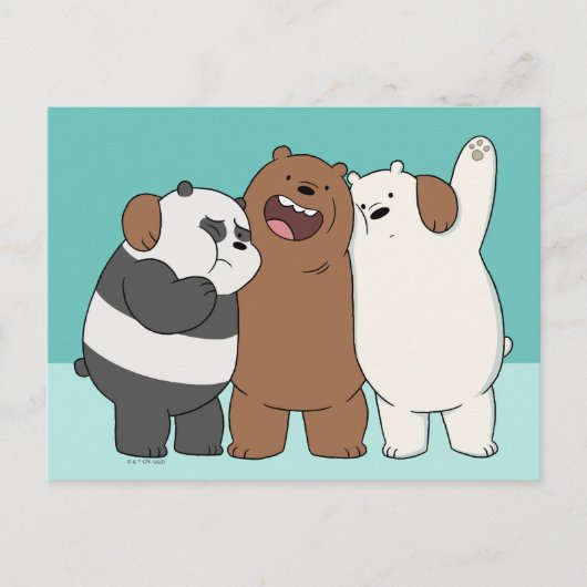 Wir Bare Bears Group Hug Postkarte (Vorderseite)