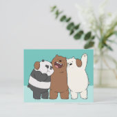 Wir Bare Bears Group Hug Postkarte (Stehend Vorderseite)