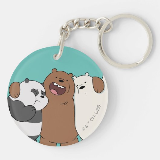 Wir Bare Bears Group Hug Schlüsselanhänger (Rückseite)