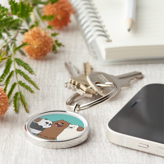 Wir Bare Bears Group Hug Schlüsselanhänger (Seite)