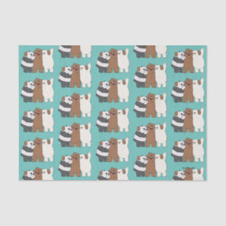 Wir Bare Bears Group Hug Seidenpapier