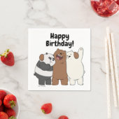 Wir Bare Bears Group Hug Serviette (Beispiel)