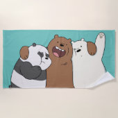 Wir Bare Bears Group Hug Strandtuch (Vorderseite)