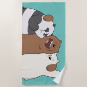 Wir Bare Bears Group Hug Strandtuch (Vorderseite)