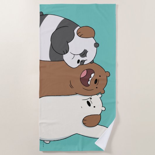 Wir Bare Bears Group Hug Strandtuch (Vorderseite)