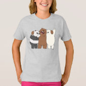Wir Bare Bears Group Hug T-Shirt (Vorderseite)