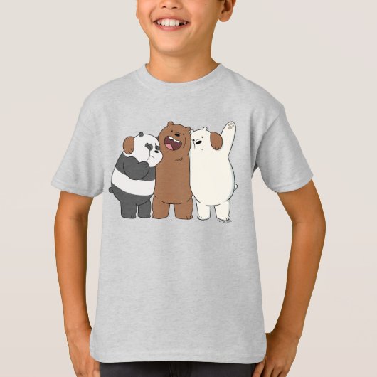 Wir Bare Bears Group Hug T-Shirt (Vorderseite)