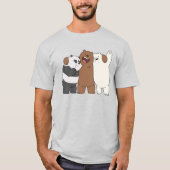 Wir Bare Bears Group Hug T-Shirt (Vorderseite)