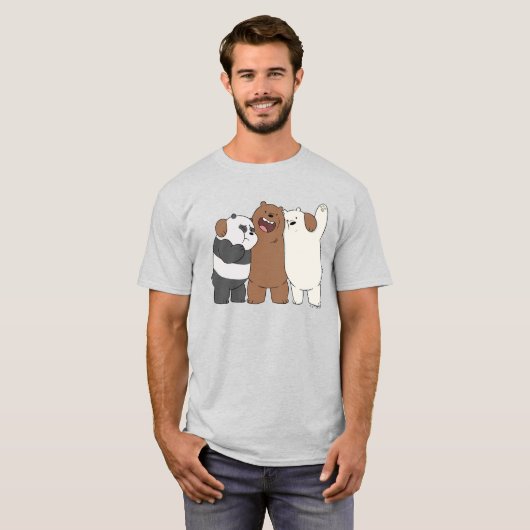 Wir Bare Bears Group Hug T-Shirt (Vorne ganz)