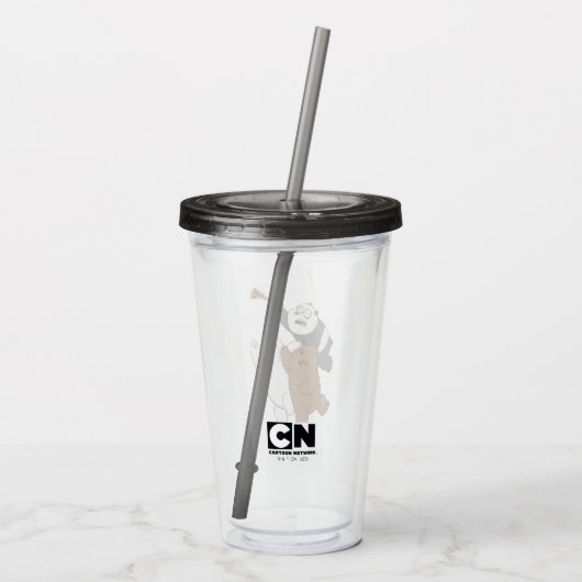 Wir Bare Bears - Letzte Pizza Slice Acryltrinkbecher (Rückseite)