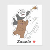 Wir Bare Bears - Letzte Pizza Slice Aufkleber (Blatt)