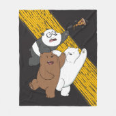 Wir Bare Bears - Letzte Pizza Slice Fleecedecke (Vorderseite)