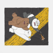 Wir Bare Bears - Letzte Pizza Slice Fleecedecke (Vorderseite (Horizontal))