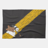 Wir Bare Bears - Letzte Pizza Slice Geschirrtuch (Horizontal)