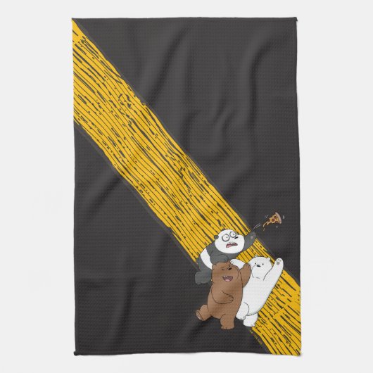 Wir Bare Bears - Letzte Pizza Slice Geschirrtuch (Vertikal)