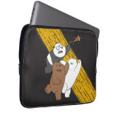 Wir Bare Bears - Letzte Pizza Slice Laptopschutzhülle (Vorne Rechts)
