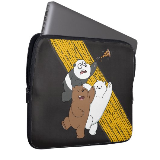 Wir Bare Bears - Letzte Pizza Slice Laptopschutzhülle (Vorne Rechts)