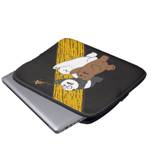 Wir Bare Bears - Letzte Pizza Slice Laptopschutzhülle (Vorne Knopf)