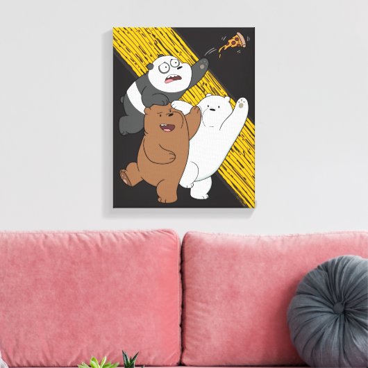 Wir Bare Bears - Letzte Pizza Slice Leinwanddruck (Insitu (Wohnzimmer))