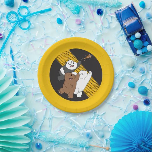 Wir Bare Bears - Letzte Pizza Slice Pappteller (Party)