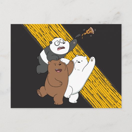 Wir Bare Bears - Letzte Pizza Slice Postkarte (Vorderseite)
