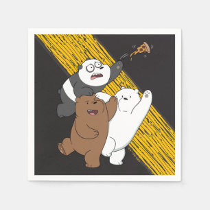Wir Bare Bears - Letzte Pizza Slice Serviette