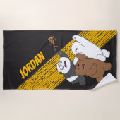 Wir Bare Bears - Letzte Pizza Slice Strandtuch (Vorderseite)