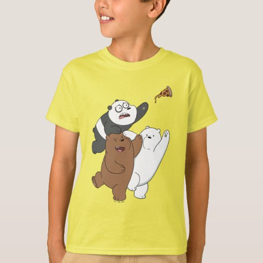 Wir Bare Bears - Letzte Pizza Slice T-Shirt (Vorderseite)