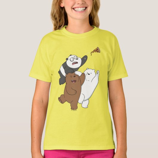 Wir Bare Bears - Letzte Pizza Slice T-Shirt (Vorderseite)