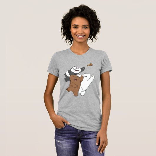 Wir Bare Bears - Letzte Pizza Slice T-Shirt (Vorne ganz)