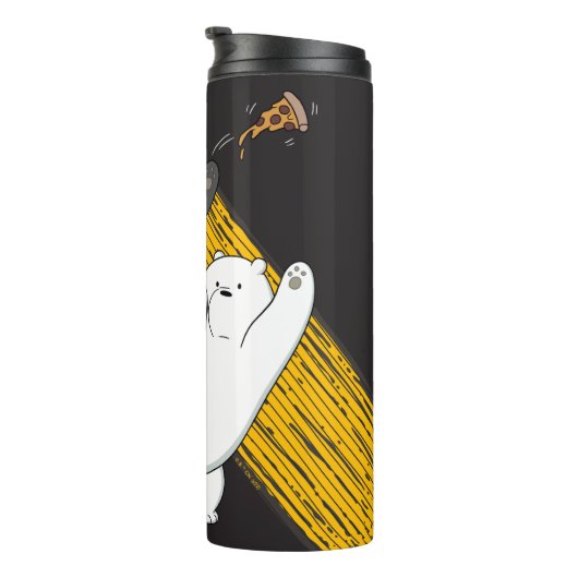 Wir Bare Bears - Letzte Pizza Slice Thermosbecher (Nach rechts gedreht)