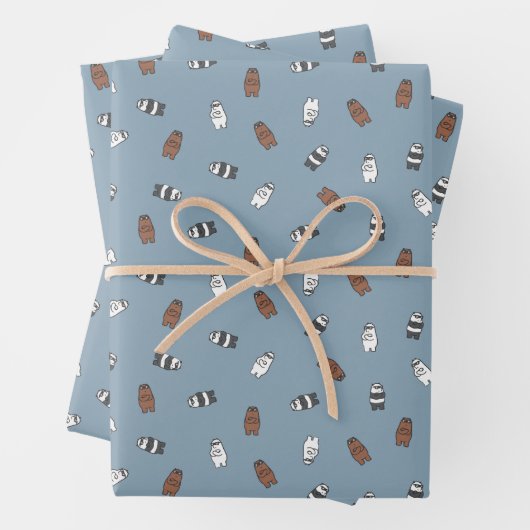 Wir Bare Bears - Muster für Sonnenblumen Geschenkpapier Set (Beispiel)