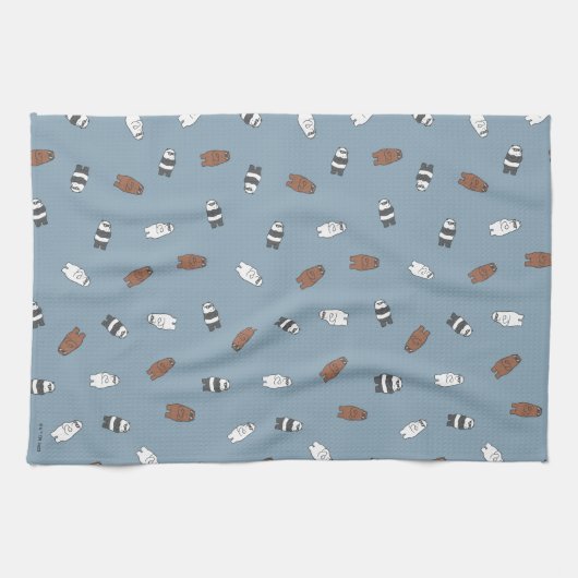 Wir Bare Bears - Muster für Sonnenblumen Geschirrtuch (Horizontal)