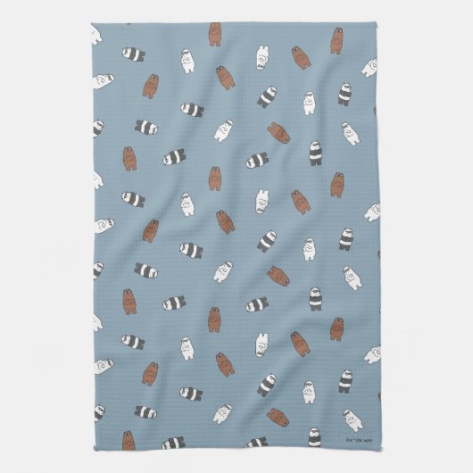 Wir Bare Bears - Muster für Sonnenblumen Geschirrtuch (Vertikal)