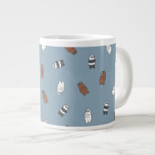 Wir Bare Bears - Muster für Sonnenblumen Jumbo-Tasse (Vorderseite Rechts)