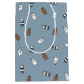Wir Bare Bears - Muster für Sonnenblumen Mittlere Geschenktüte (Vorderseite)