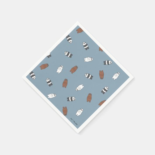 Wir Bare Bears - Muster für Sonnenblumen Serviette (Ecke)