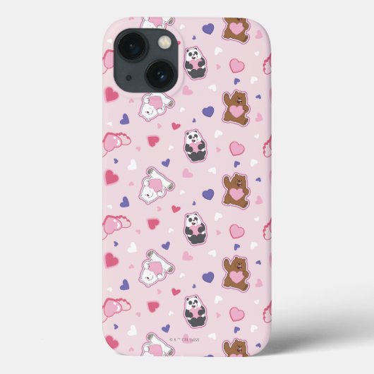 Wir Bare Bears - Valentinisches Herzmuster Case-Mate iPhone Hülle (Rückseite)