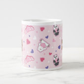 Wir Bare Bears - Valentinisches Herzmuster Jumbo-Tasse (Vorderseite)