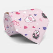 Wir Bare Bears - Valentinisches Herzmuster Krawatte (Gerollt)