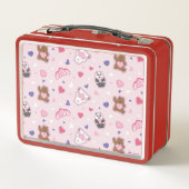 Wir Bare Bears - Valentinisches Herzmuster Metall Brotdose (Rückseite)