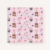 Wir Bare Bears - Valentinisches Herzmuster Notizblock (Vorderseite)