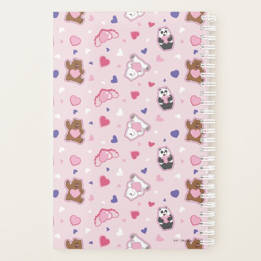 Wir Bare Bears - Valentinisches Herzmuster Planer (Rückseite)