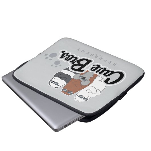 Wir Bären - Höhlenbros. vertreten Laptopschutzhülle (Vorne Knopf)