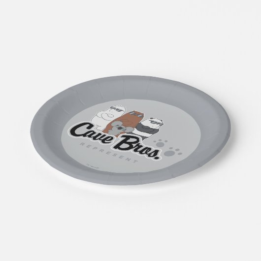 Wir Bären - Höhlenbros. vertreten Pappteller (Schrägansicht)